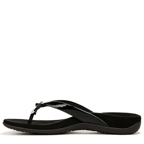 VIONIC WOMEN'S REST BELLA II TOEPOST SANDAL - SIZE: WOMEN 10 (AU/UK W8) - BLACK - Like New