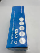 HONGRAY EXAMINATION GLOVES NITRILE VINYL BLEND, BOX OF 100 - SIZE S - BLUE - Brand New