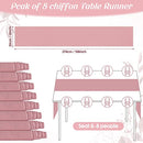 Newwiee 12 Pack Dusty Rose 9 ft Chiffon Table Runner 12 x 108 Inch Sheer - Like New