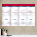 AT-A-GLANCE 2026 ERASABLE CALENDAR DRY ERASE WALL PLANNER 48" X 32" - RED/WHITE - Like New
