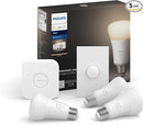 Philips Hue Smart Light Kit Bridge/Smart Button/Smart 60W A19 LED Bulb- White - Like New