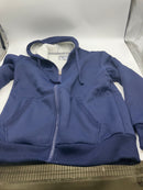 Q-ACTIVE MEN'S MODERN FIT SHERPA LINED FLEECE ZIP-UP HOODIE, LARGE, NAVY, 322442 - Brand New