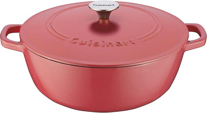 Cuisinart Cast Iron 5.5 Quart Round CI655-28PP - Peony Pink - Like New