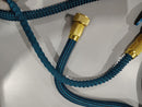 GENERIC FLEXIBLE GARDEN HOSE WITH NYLON COVERING, 10 HEAD SETTINGS  BLUE/BLACK - Like New