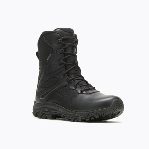 MERRELL MEN'S MOAB 3 8" ZIP TACTICAL BOOTS - SIZE: MEN 9 - BLACK - Like New