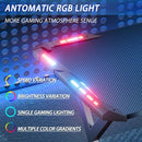 HLDIRECT 40 Inch Gaming Desk with Carbon Fiber Surface & LED Lights - Black - Like New