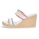 KL153005 KARL LAGERFELD WOMEN'S CARCEL DOUBLE STRAP WEDGE SANDAL SIZE 10 - Like New