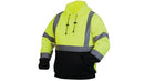 Pyramex Safety Pullover Sweatshirt With Black Bottom Hi Vis Lime MEN L - Brand New