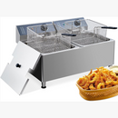 GARVEE 23.2QT DEEP FRYER 22L DUAL TANK ELECTRIC - STAINLESS STEEL SIVER - Like New