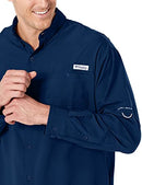 128606 Columbia Men's Tamiami II Long Sleeve Fishing Shirt Carbon L - Brand New