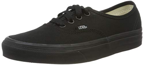 VANS AUTHENTIC SHOE UNISEX MEN 6 WOMEN 7.5 BLACK/BLACK Like New