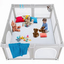 TODALE EXTRA LARGE PLAYPEN FOR BABIES TODDLERS 79”×70”- TEAR-RESISTANT - GRAY - Like New