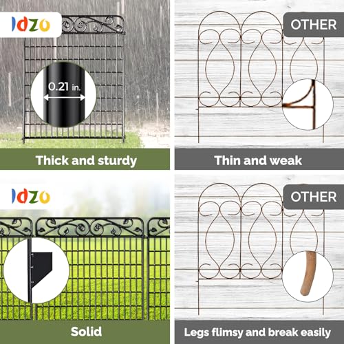 Idzo 4 Pack Decorative Garden Fence Border 36in(L) x44in(H) Animal Barrier Dogs - Like New