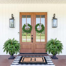 Artificial Boston Fern Bush Set of 2 45Inch Fake Ferns with 55 Fronds - Like New
