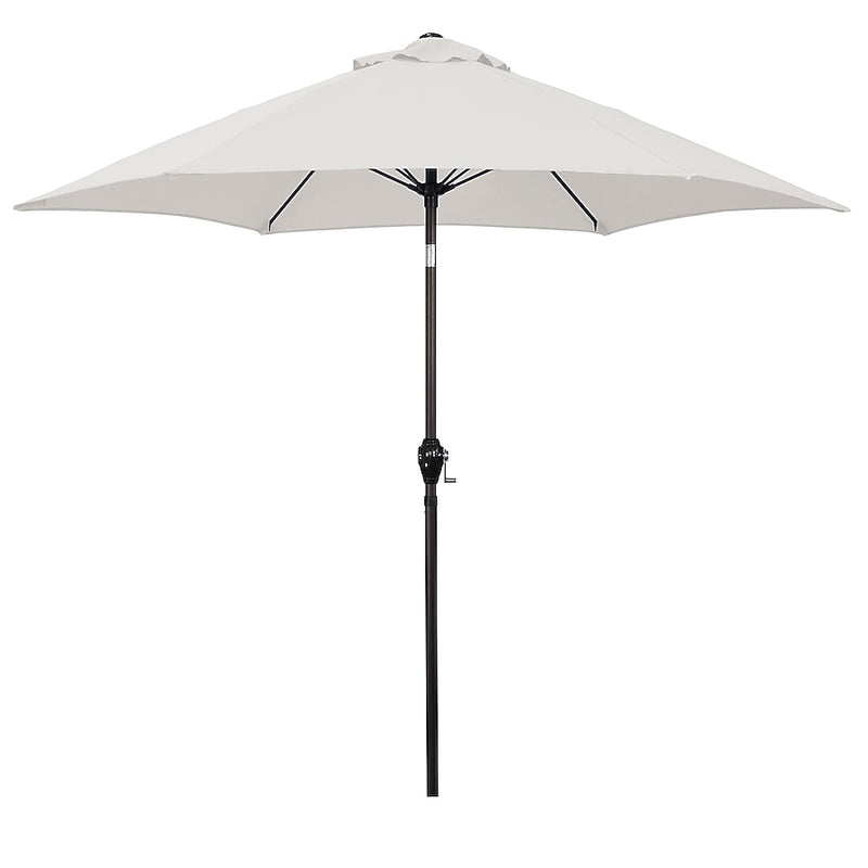 ASTELLA 9FT ALUMINUM WHITE PUSH-BUTTON TILT MARKET PATIO UMBRELLA - NATURAL - Like New