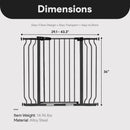 BALANCEFROM WALK THRU SAFETY GATE FOR BABY PETS DOORWAYS, STAIRWAY - GRAPHITE - Brand New