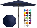 JEAREY 9FT OUTDOOR PATIO UMBRELLA - NAVY - Like New