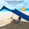 COMMOUDS BEACH TENT CAMPING SUN SHELTER WITH UPF50+ PROTECTION 10 X 10 FT - NAVY - Like New