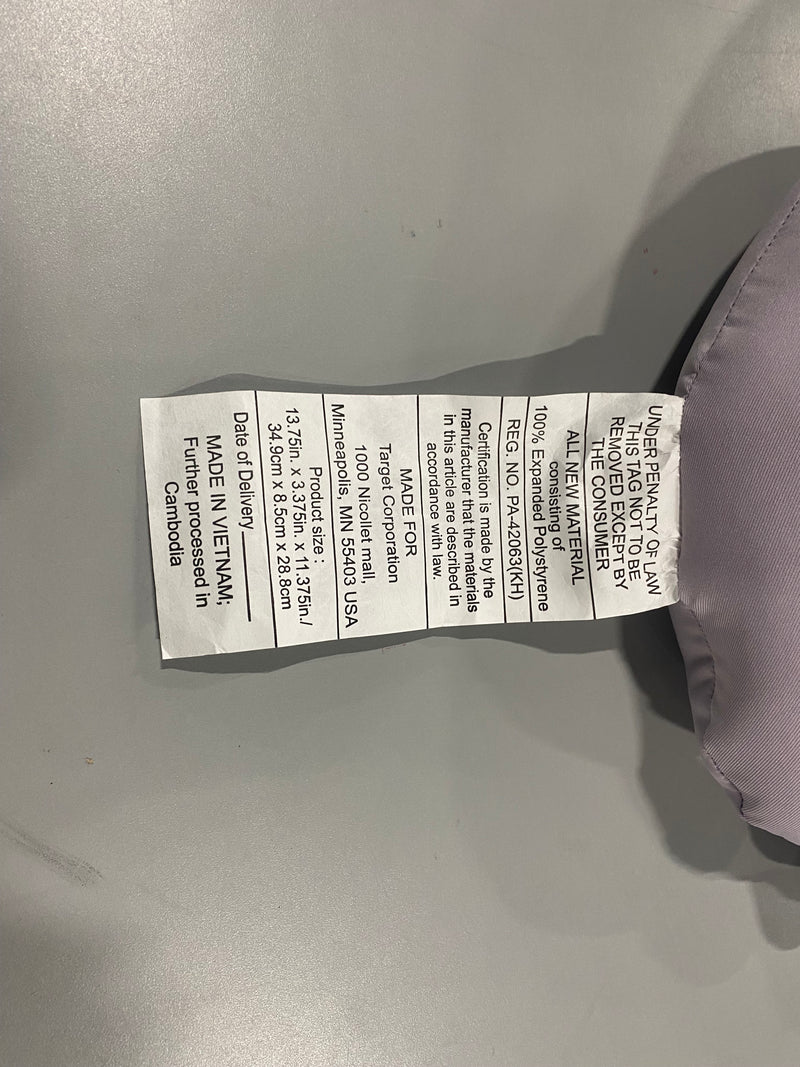 OPEN STORY TRAVEL NECK PILLOW - LILAC - Brand New