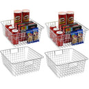 Sorbus Large Wire Pantry Baskets Metal Freezer Storage Bin 4-Pack B093CJ5PHJ - Brand New