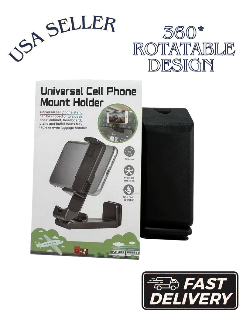 GENERIC UNIVERSAL CELL PHONE MOUNT HOLDER - BLACK - Like New