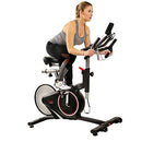 SUNNY HEALTH & FITNESS MAGNETIC BELT DRIVE PREMIUM INDOOR CYCLING BIKE - SILVER - Like New