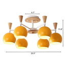 BAYCHEER Nordic Creative Semi Flush Mount Ceiling Light, Yellow - Brand New