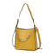 MIA K. COLLECTION BIZZY FAUX CROCODILE-EMBOSSED VEGAN LEATHER HANDBAG - YELLOW - Brand New