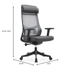LEISUREMOD ERGONOMIC OFFICE CHAIR HIGH BACK MESH LUMBAR SUPPORT - GRAY - Like New