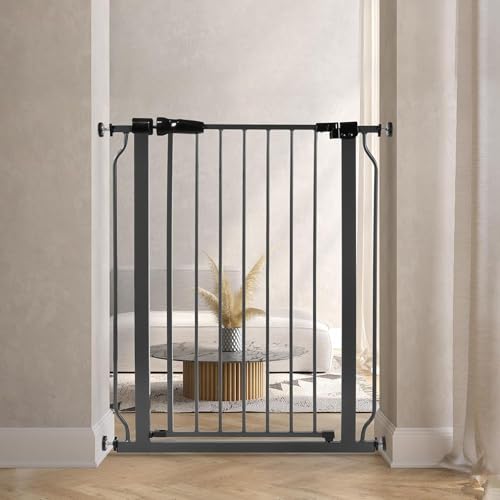 BALANCEFROM WALK-THRU SAFETY GATE CHILD PROOF FENCE FOR DOORWAYS - GRAPHITE - Like New