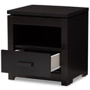 Baxton Studio Bienna 1 Drawer Nightstand Wenge Brown B07DMQRK1C - NEW - Brand New