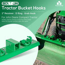 Tractor Bucket Hooks D Rings 2" Receiver Bolt on Heavy Duty Grab Hooks - Brand New