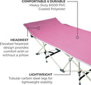 Osage River Folding Camping Cot with Carry Bag - Pink Like New