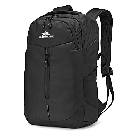 HIGH SIERRA SWERVE PRO BACKPACK WITH 17" LAPTOP POCKET - BLACK - Like New