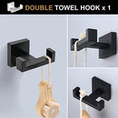 4-Piece Brushed Gold Bathroom Hardware Accessories Set, Lava Odoro Towel Bar - Like New