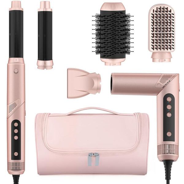 MESCOMB HAIR DRYER BRUSH 5 IN 1-110,000 RPM HIGH-SPEED FRIZZ-FREE - PINK - Like New