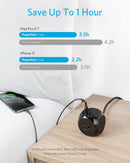 ANKER USB TRAVEL 321 POWER STRIP 3 USB-A CHARGER PORTS 3 OUTLETS (10FT) - BLACK - Like New