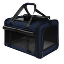 PAPZER CAT CARRIER FOR TRAVEL SOFT-SIDED TOP LOADING PRIVACY CURTAIN 20LBS NAVY - Like New
