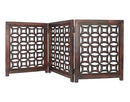 Wooden Foldable Pet Dog Safety Gate -3 Panels 20"Wx24"H- Hand Carved Solid - Like New