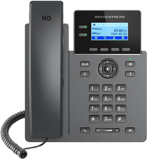 Grandstream GRP2602P 2-Line 4-SIP PoE Carrier Grade IP Phone - Black Like New