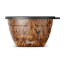 S’WELL STAINLES STEEL 64OZ SALAD BOWL KIT - TEAKWOOD FINISH - TEAKWOOD - Brand New