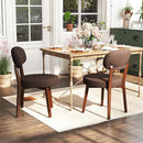 Ckaff Set of 2 Dining Chairs PU Kitchen Chairs Living Room Armchairs B0FNVWJVFK - Brand New