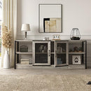 IDEALHOUSE TV Stand for 65 inches TVs, Farmhouse, Rustic Grey - Like New