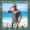 KANU SURF LINEAR/CHARCOAL MEN MERCURY UPF 50+ SUN PROTECTIVE RASHGUARD XL - Brand New