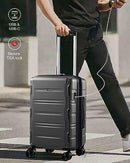 LUGGEX 20" CARRY ON LUGGAGE AIRLINE APPROVED PC HARD SHELL SUITCASE - BLUE - Like New