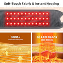 DEMOCE CORDLESS HEATED WRIST BRACE WITH RED LIGHT THERAPY, WRIST MASSAGER - GRAY - Like New