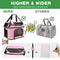 BEJIBEAR PET CARRIER FOR CAT, DOG, TRAVEL, COLLAPSIBLE, TSA, 20 LB, PINK - Like New