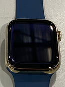 APPLE WATCH SERIES 8 (GPS + LTE, 45MM) - GOLD CASE WITH ABYSS BLUE SPORT BAND - Like New