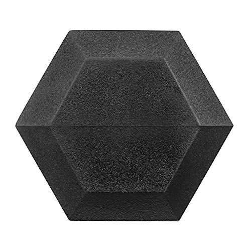 GYMENIST HEX DUMBBELLS RUBBER COATED CAST IRON FREE WEIGHTS SINGLE 40LB - BLACK - Like New