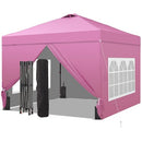 GDYEVO 10x10 Pop Easy Set Up Camping Canopy with 4 Side Walls - PINK - Like New
